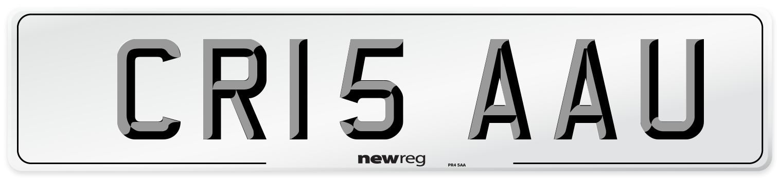 CR15 AAU Number Plate from New Reg
